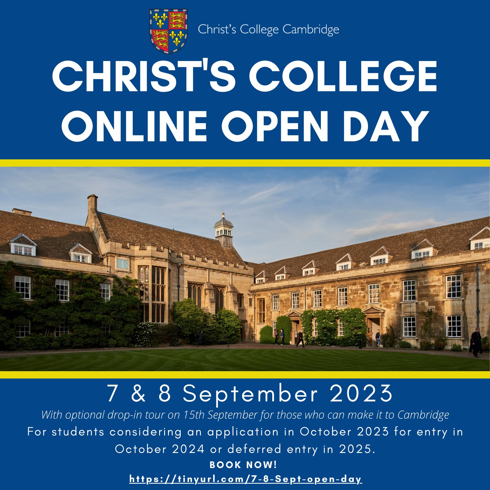 Online Open Day poster