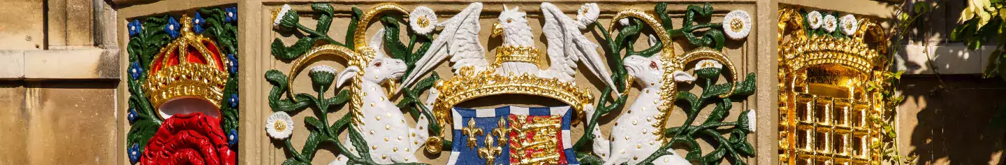 Coat of arms on the Master's Lodge