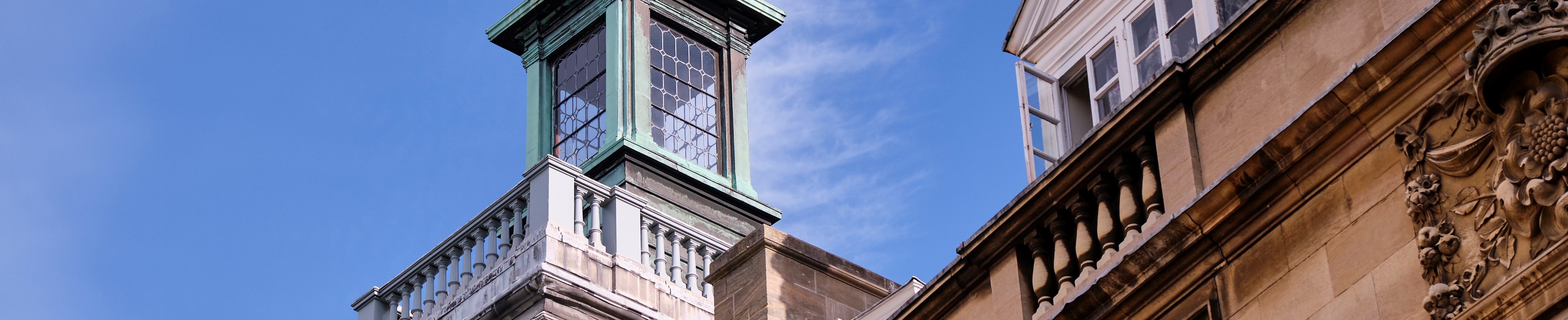 The top of the Stevenson Building