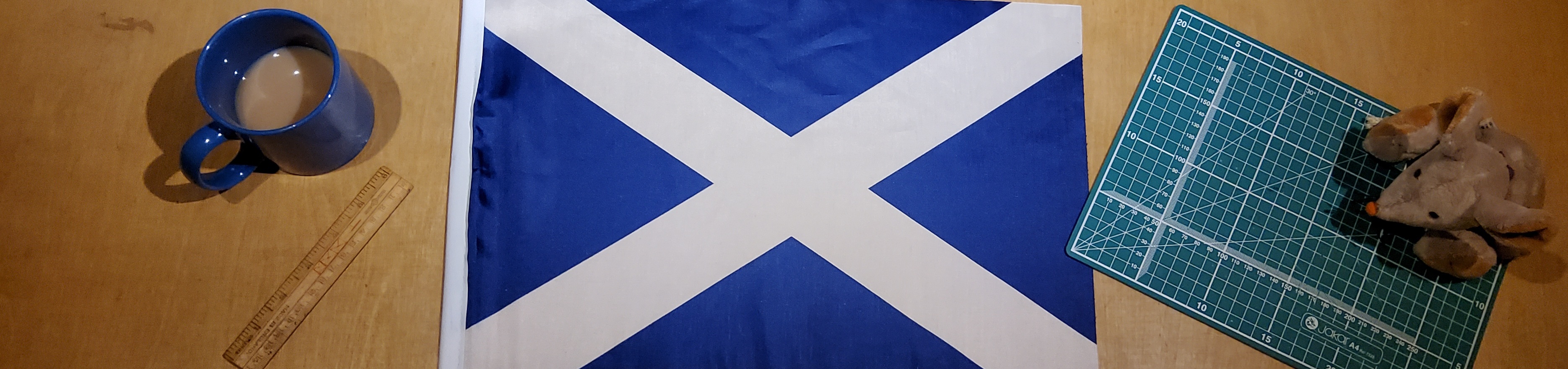 Scotland flag, mouse and mat