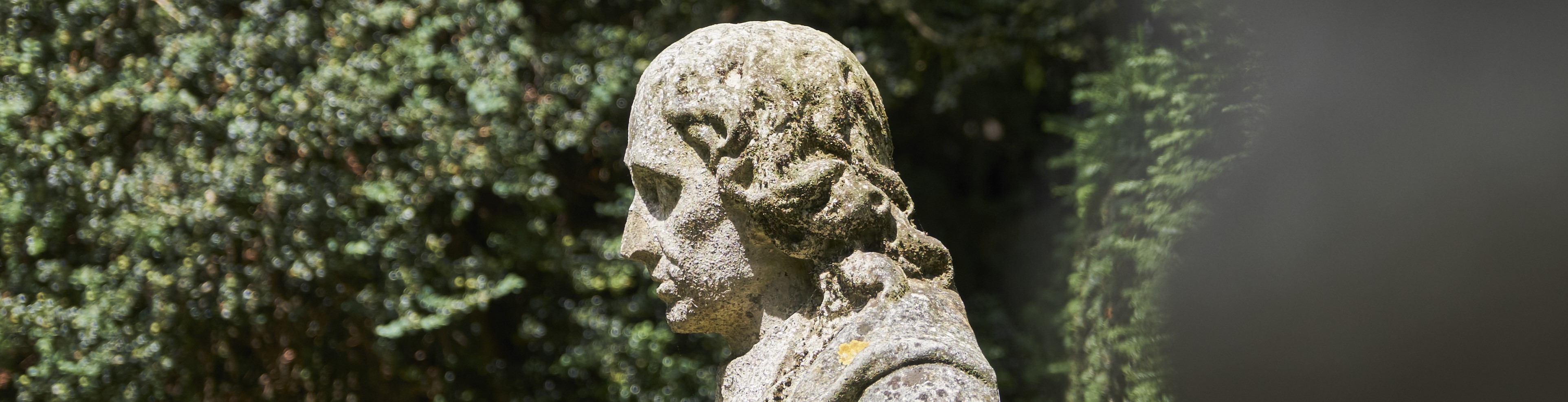 Milton bust in the Fellows Garden