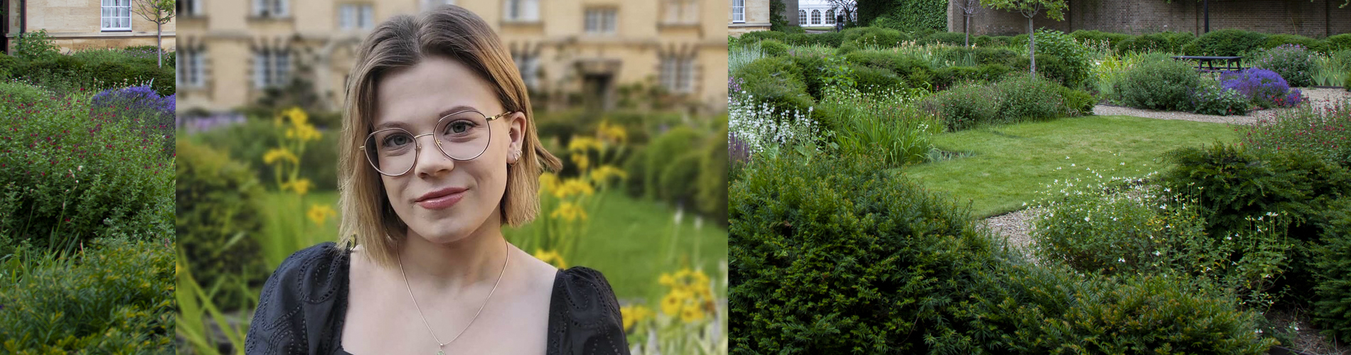 Headshot with garden background