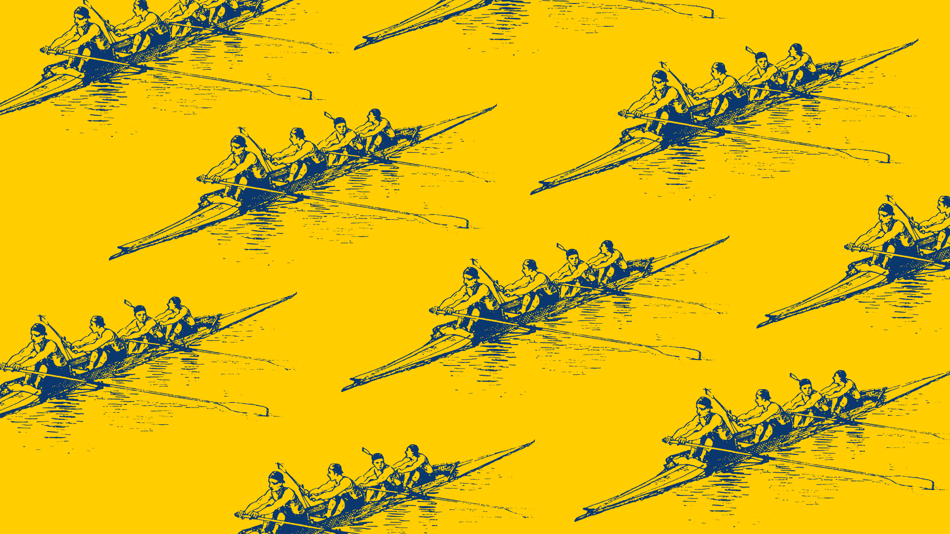 Illustrated graphic of rowing racing