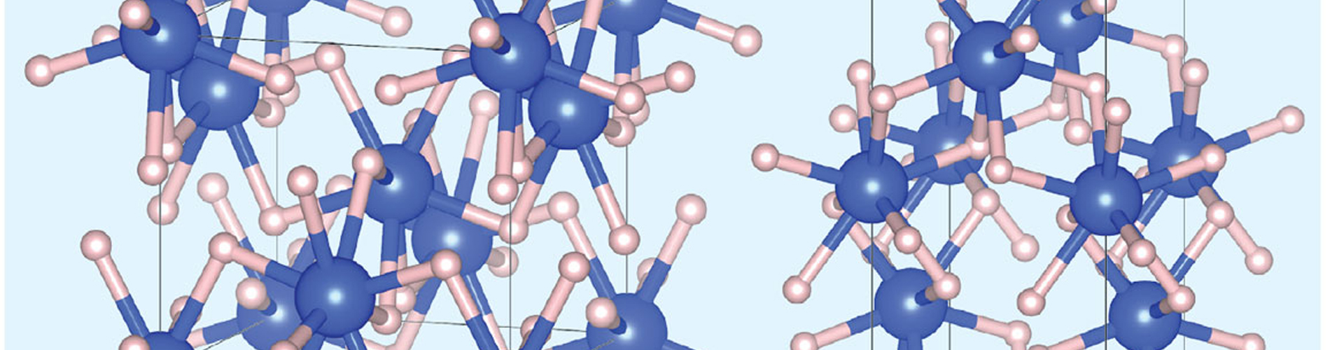 Computer generated image of atomic structures