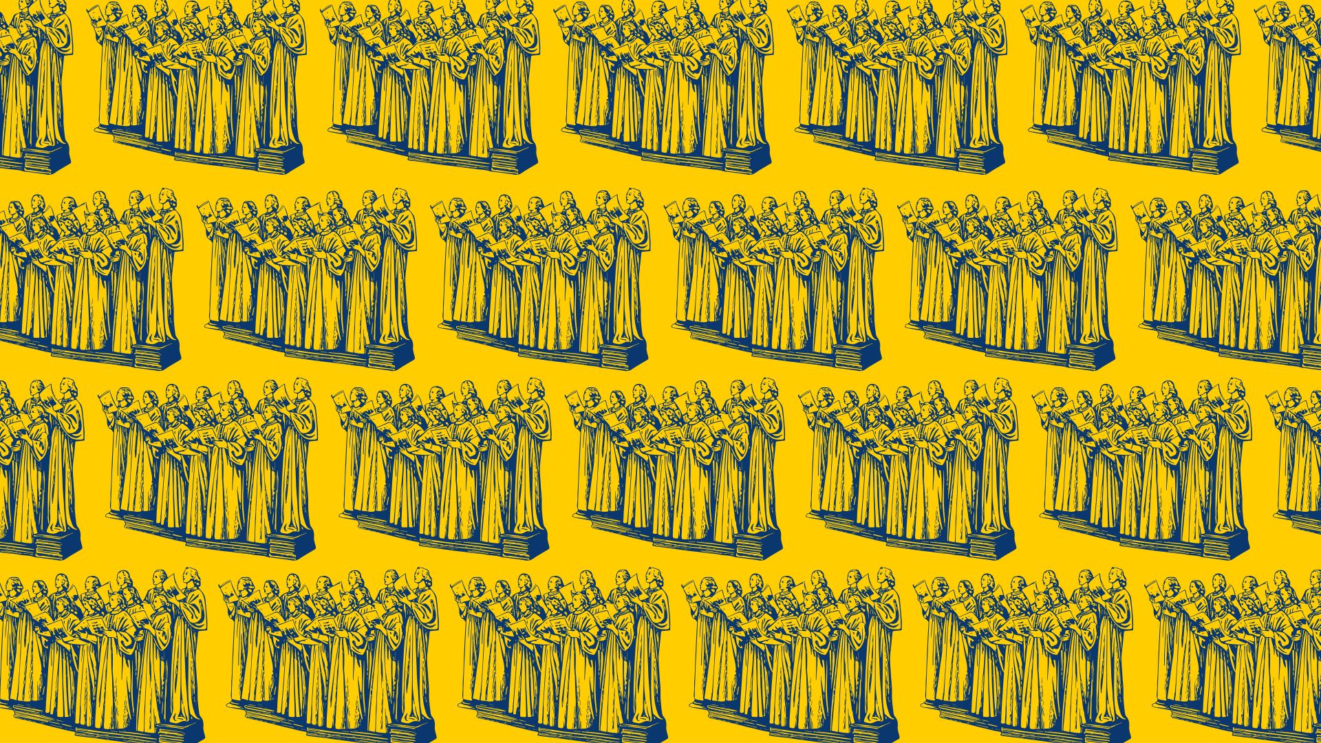 Illustrated image of choristers