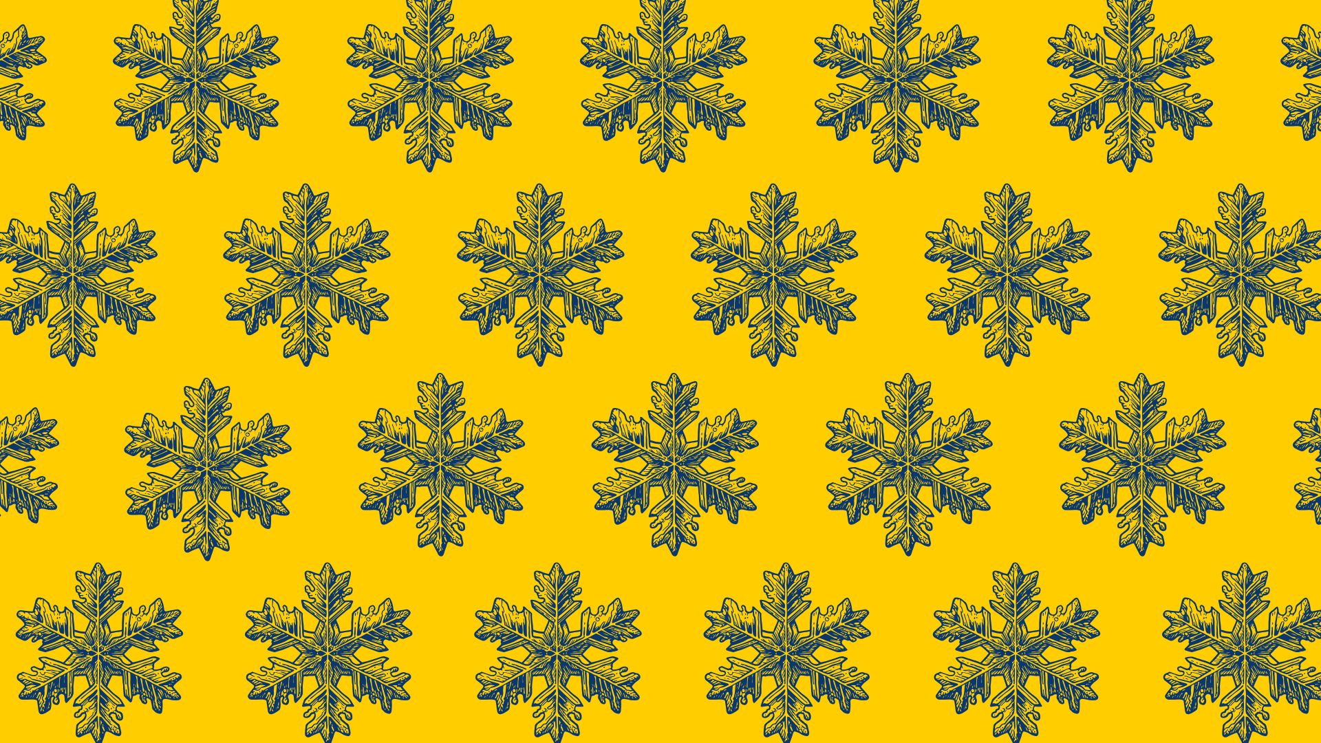 Pattern made of illustrations of snowflakes
