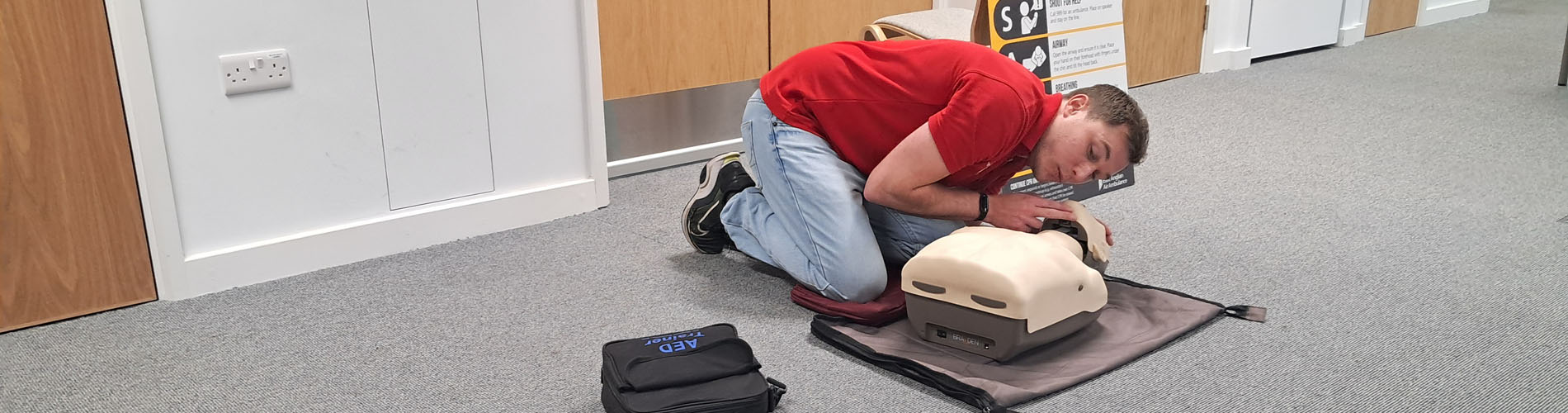 Person demonstrating CPR
