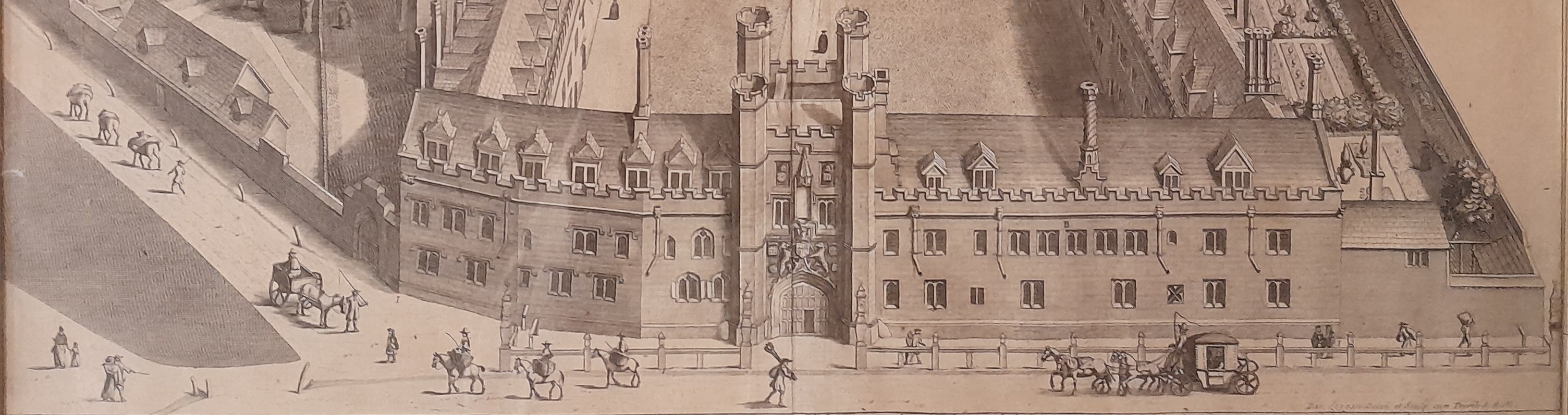 Engraving of the front of Christ's College