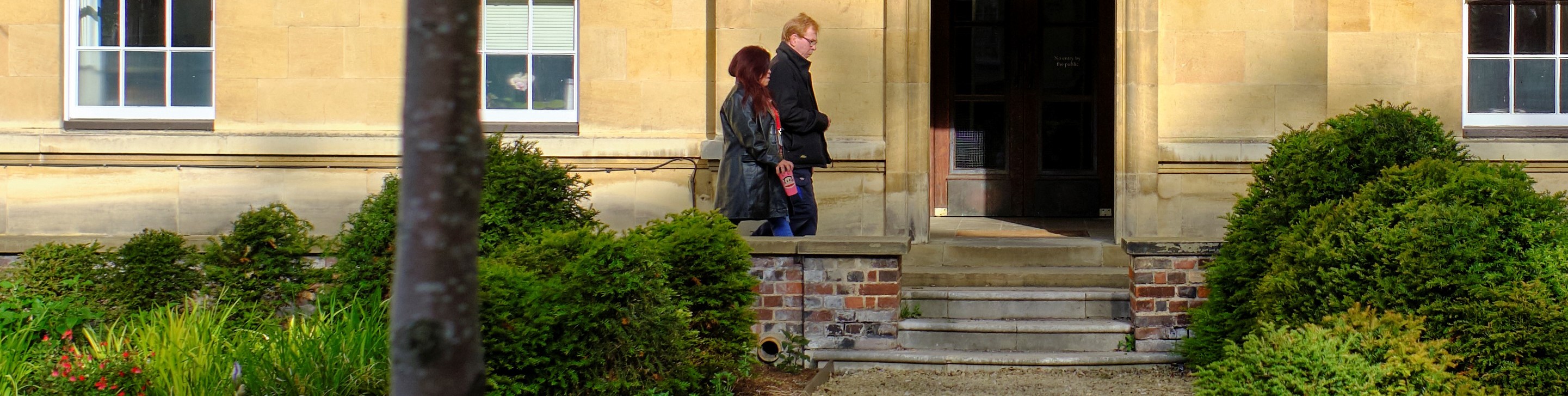 Third Court, two students walking