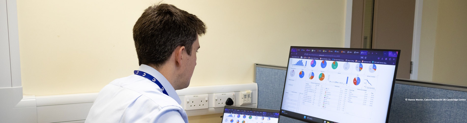 James Jones working at a computer