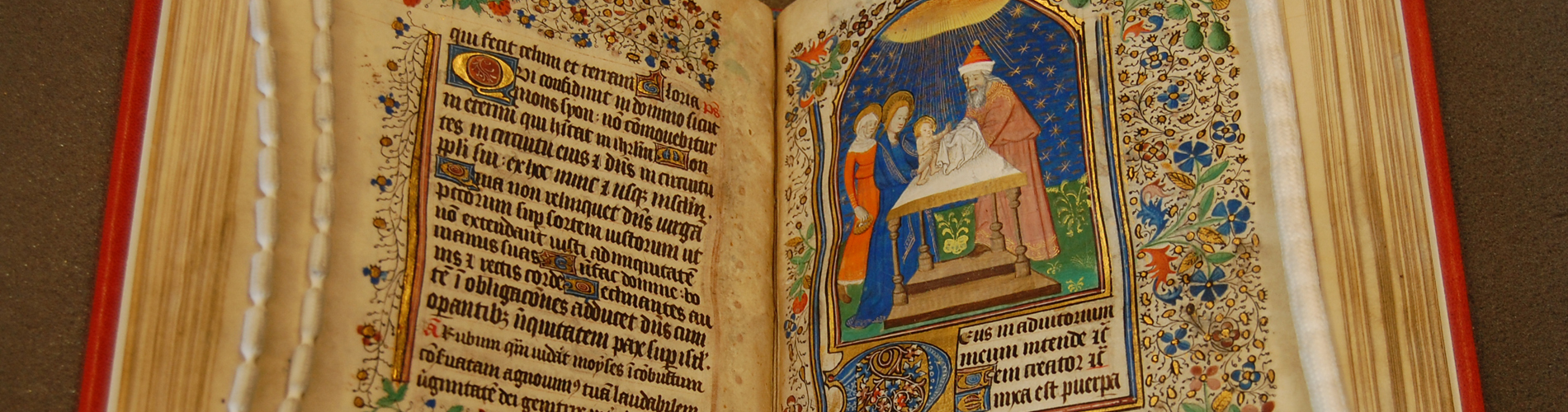 Detail of an illuminated book of hours