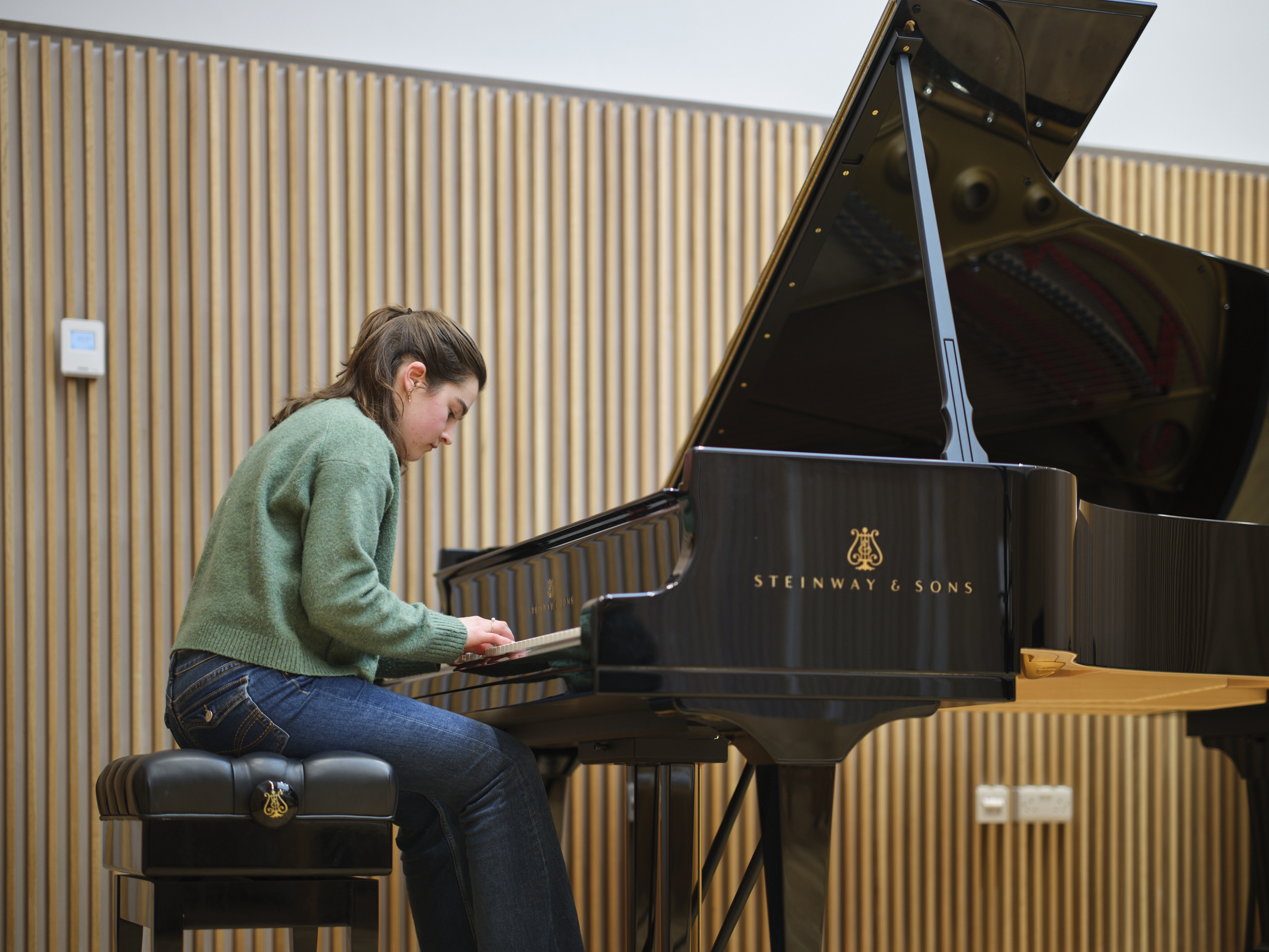 Playing the piano