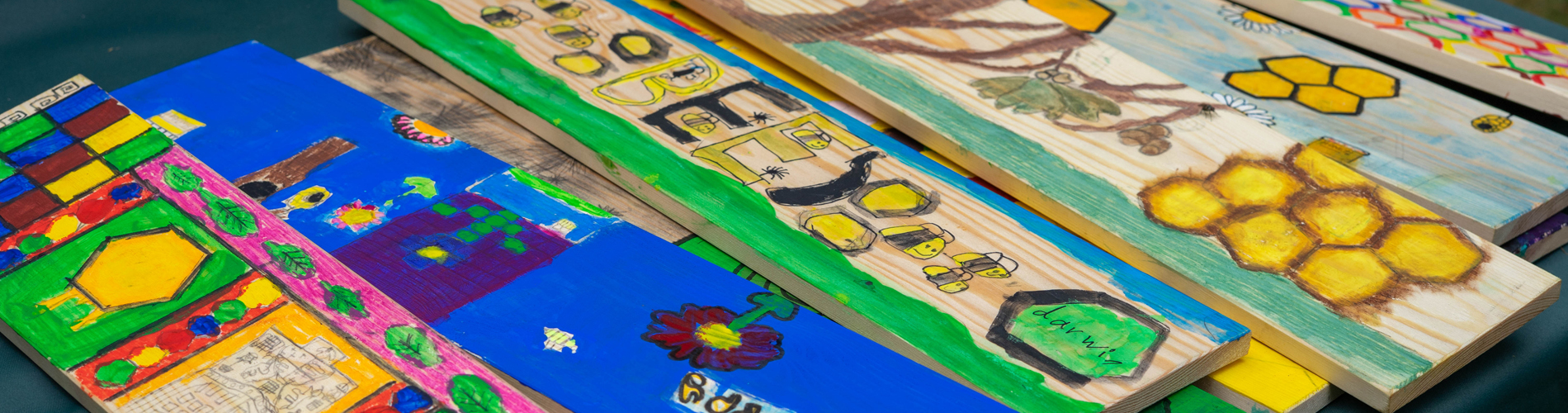 Detail of the painted panels