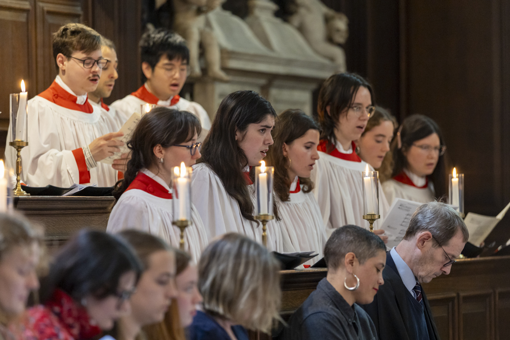 Choir singing in the Festal Evensong