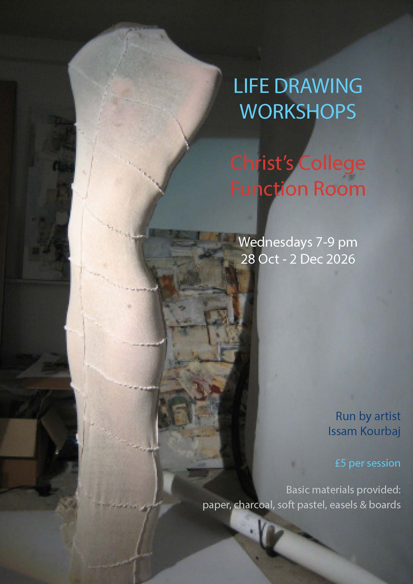 Poster for life drawing classes
