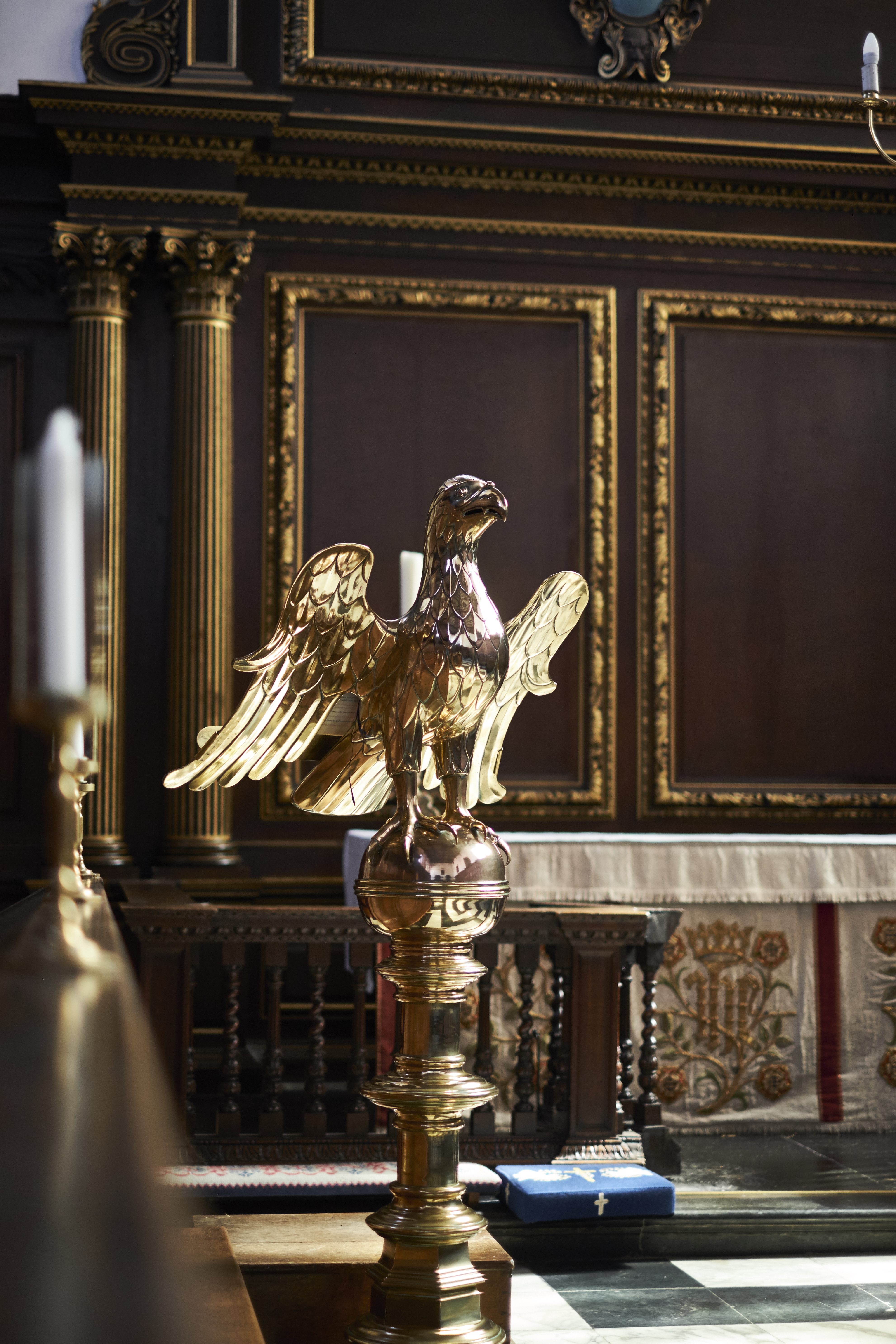 Eagle stand in the Chapel