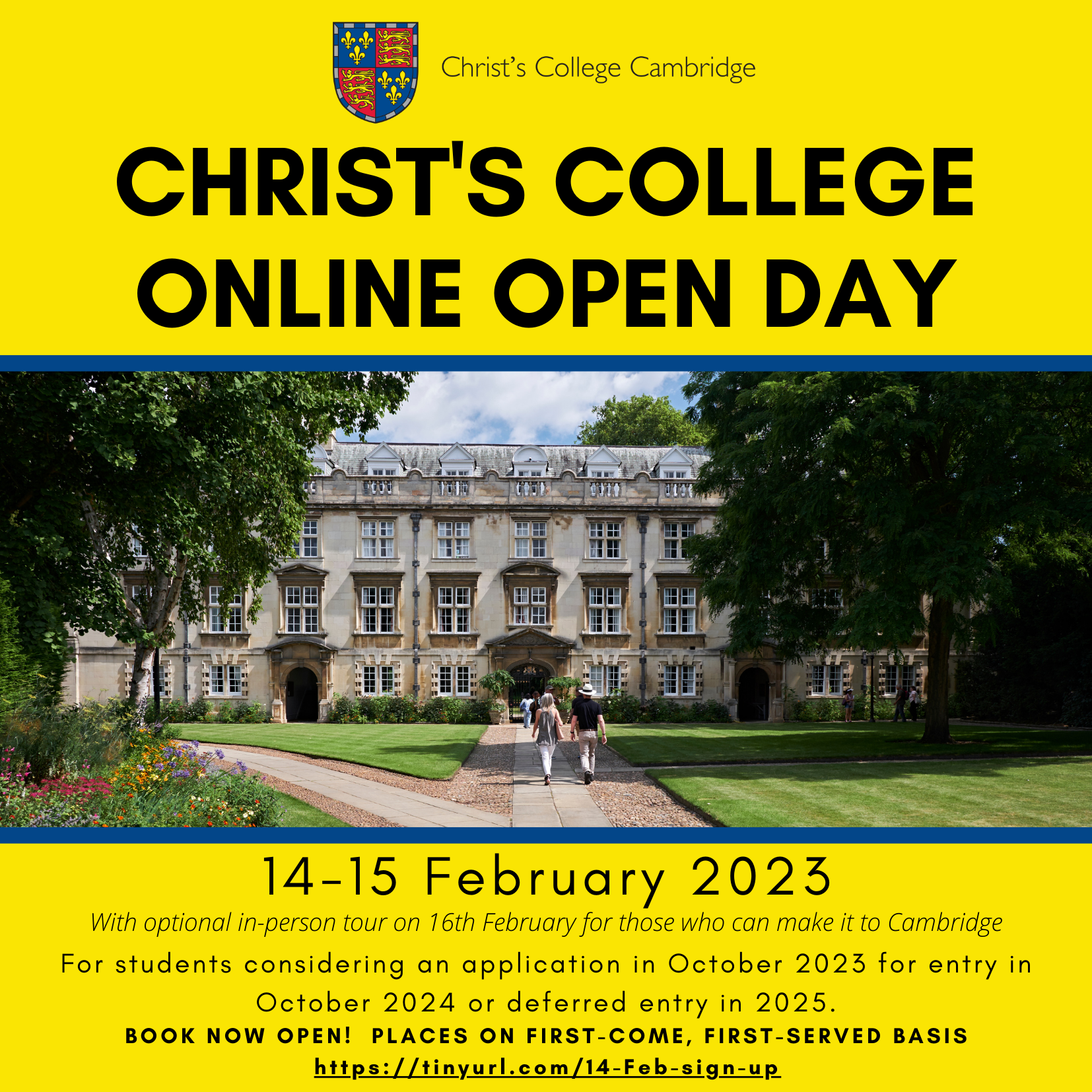Feb Open Day Poster