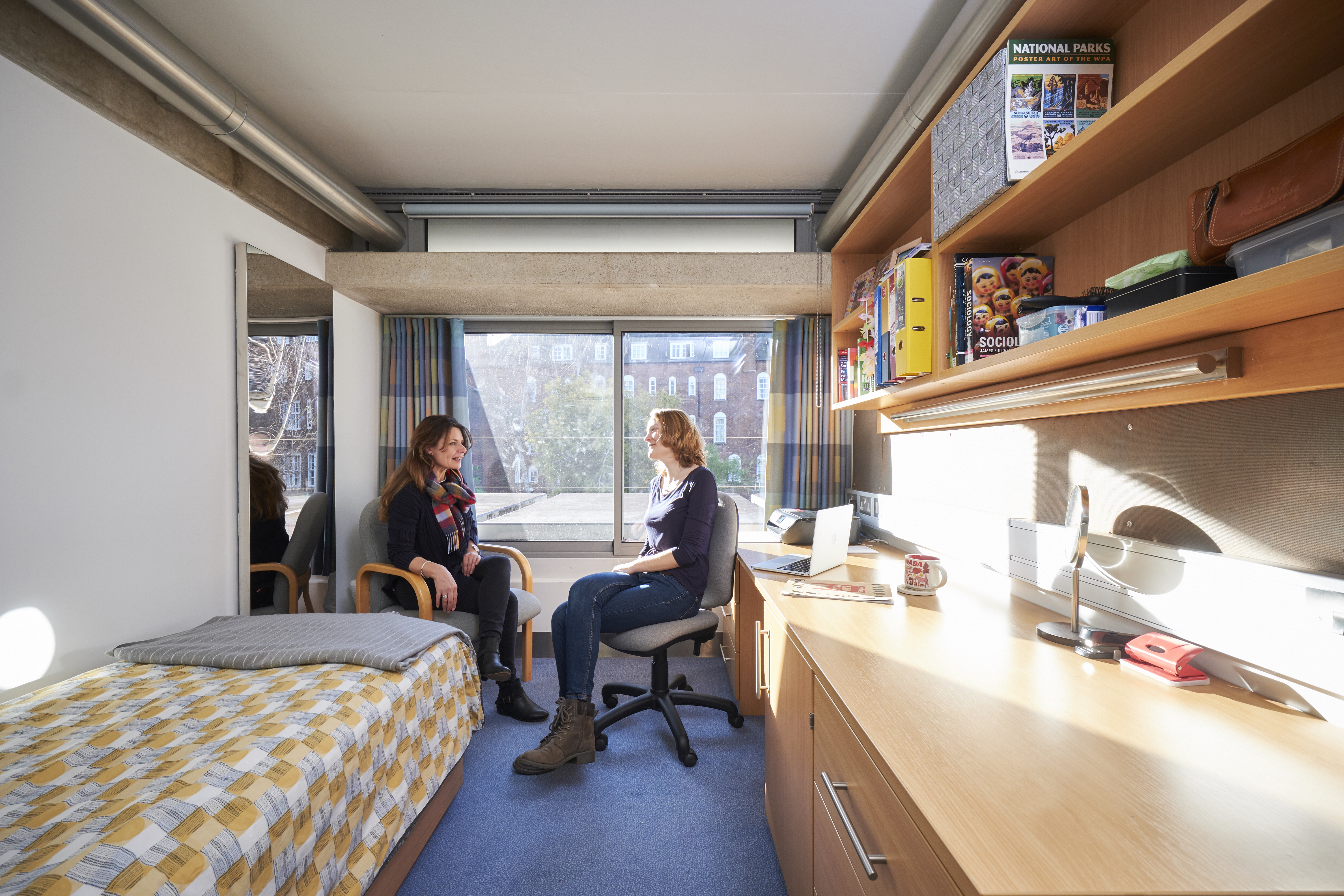 A small ensuite room in New Court