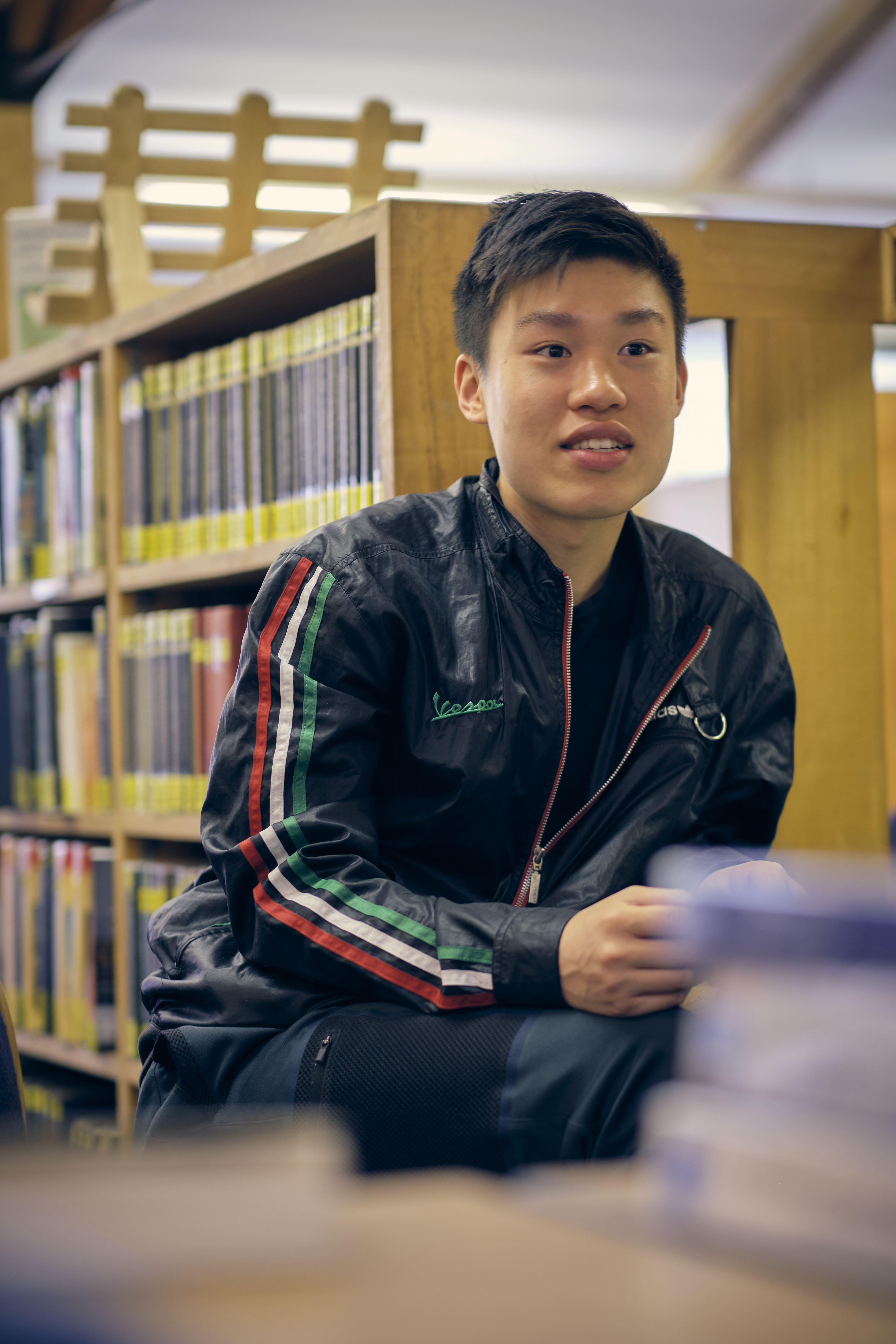 Student in Library