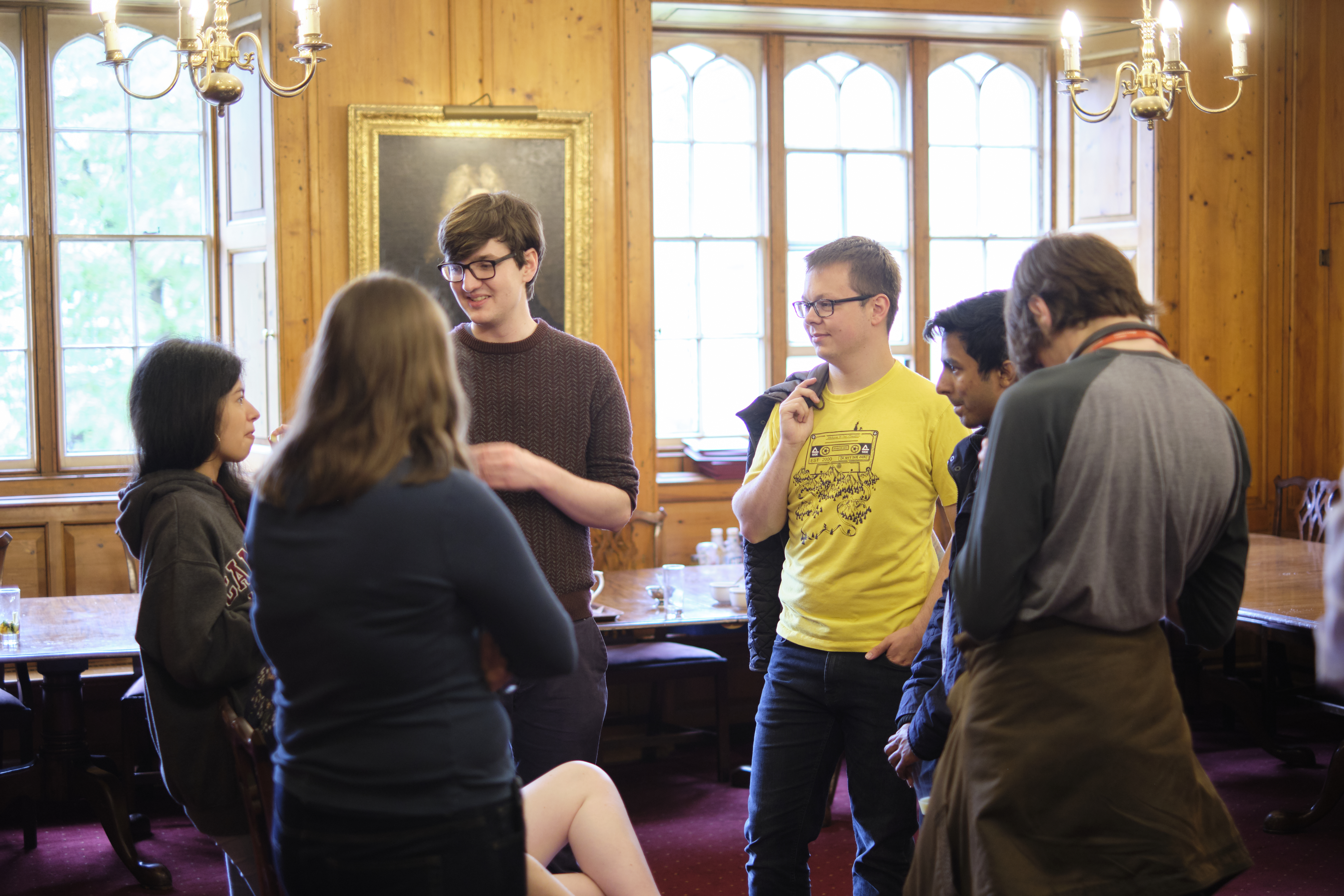 Students in a meeting room