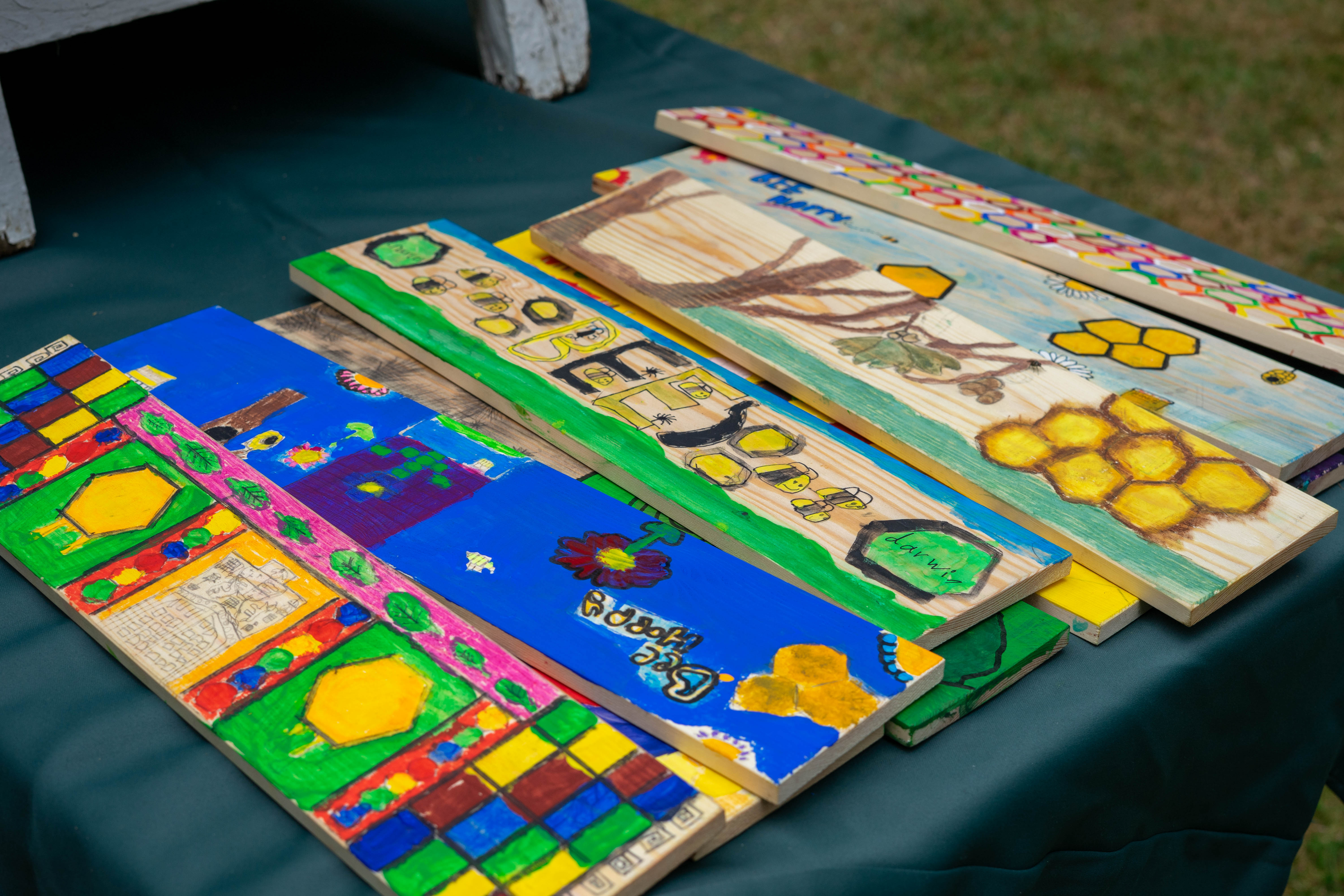 Detail of some of the hive panels