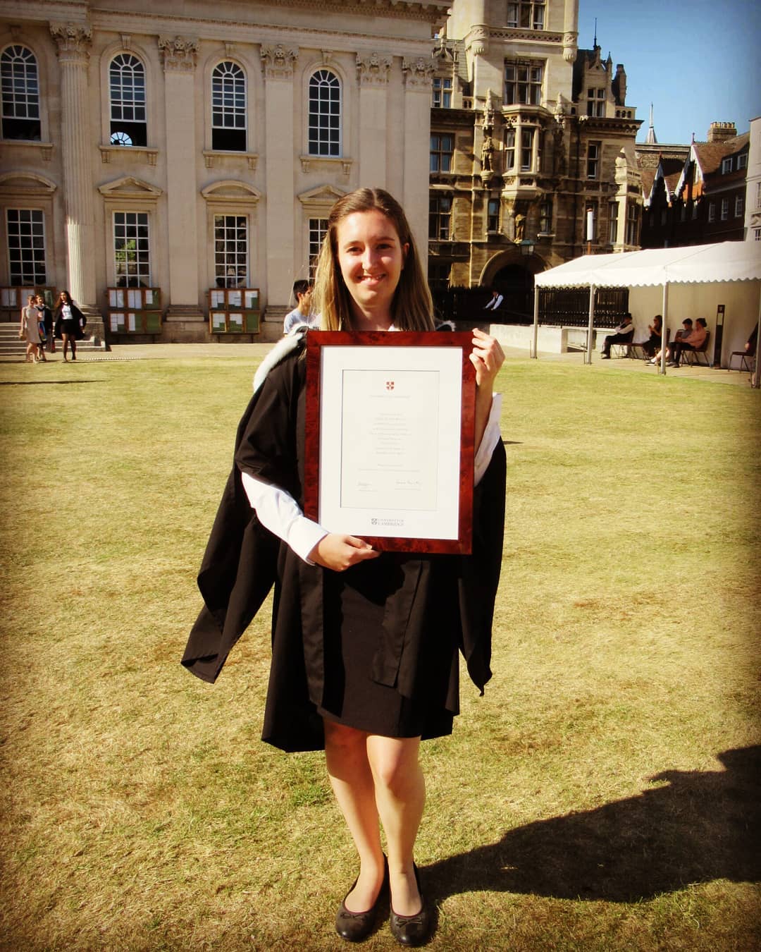 Person in graduation gown