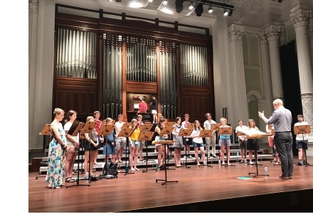 The Choir of Christ's College, Cambridge, in rehearsal for a concert during their 2019 tour of Singapore and New Zealand.