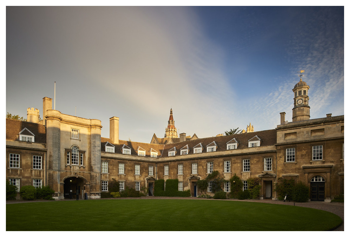 First Court with circular lawn, Christ's College, Cambridge