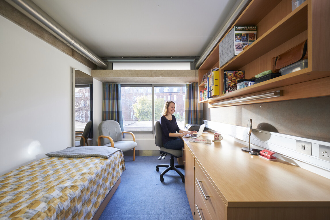 Female student at laptop