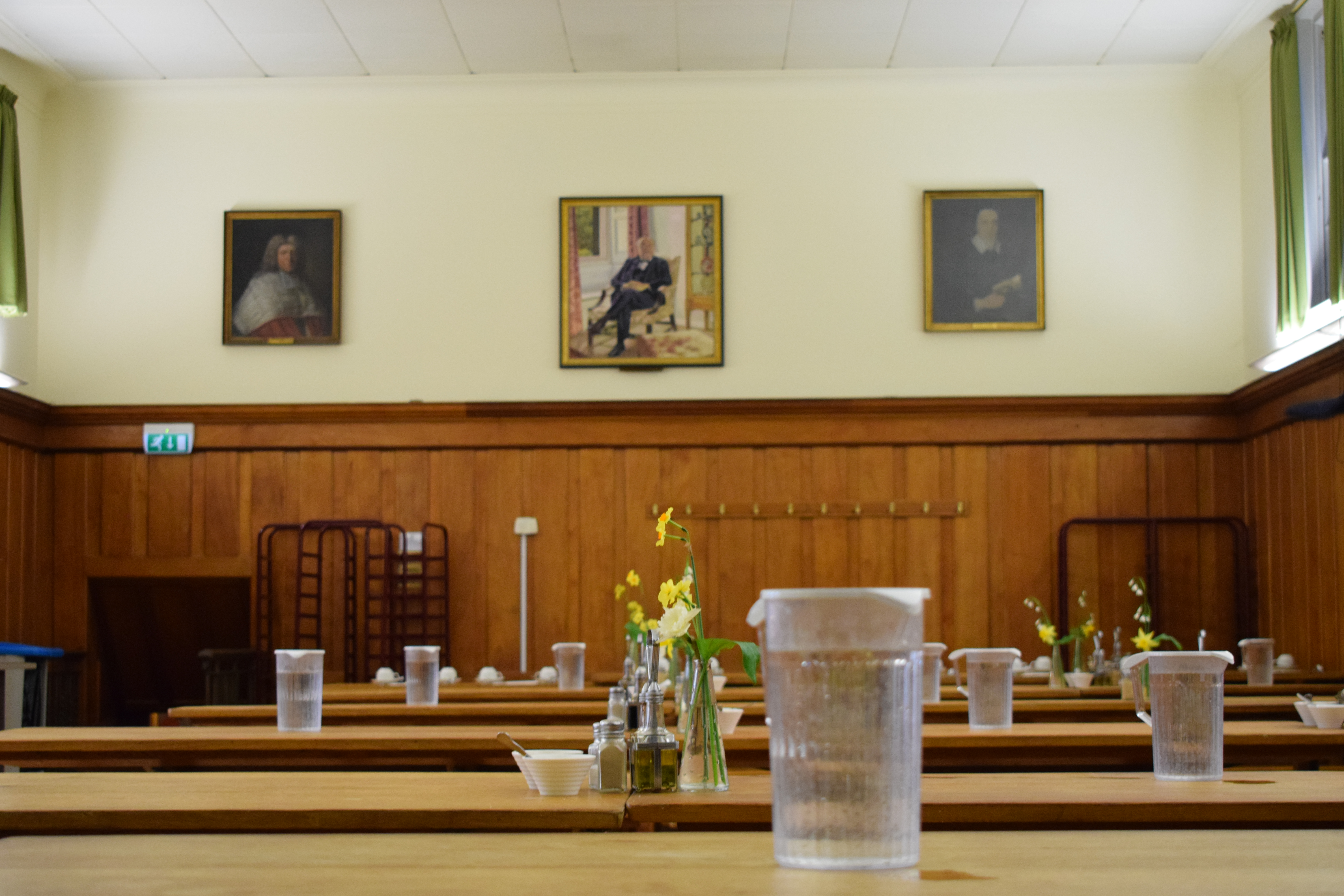 Tables with daffodils