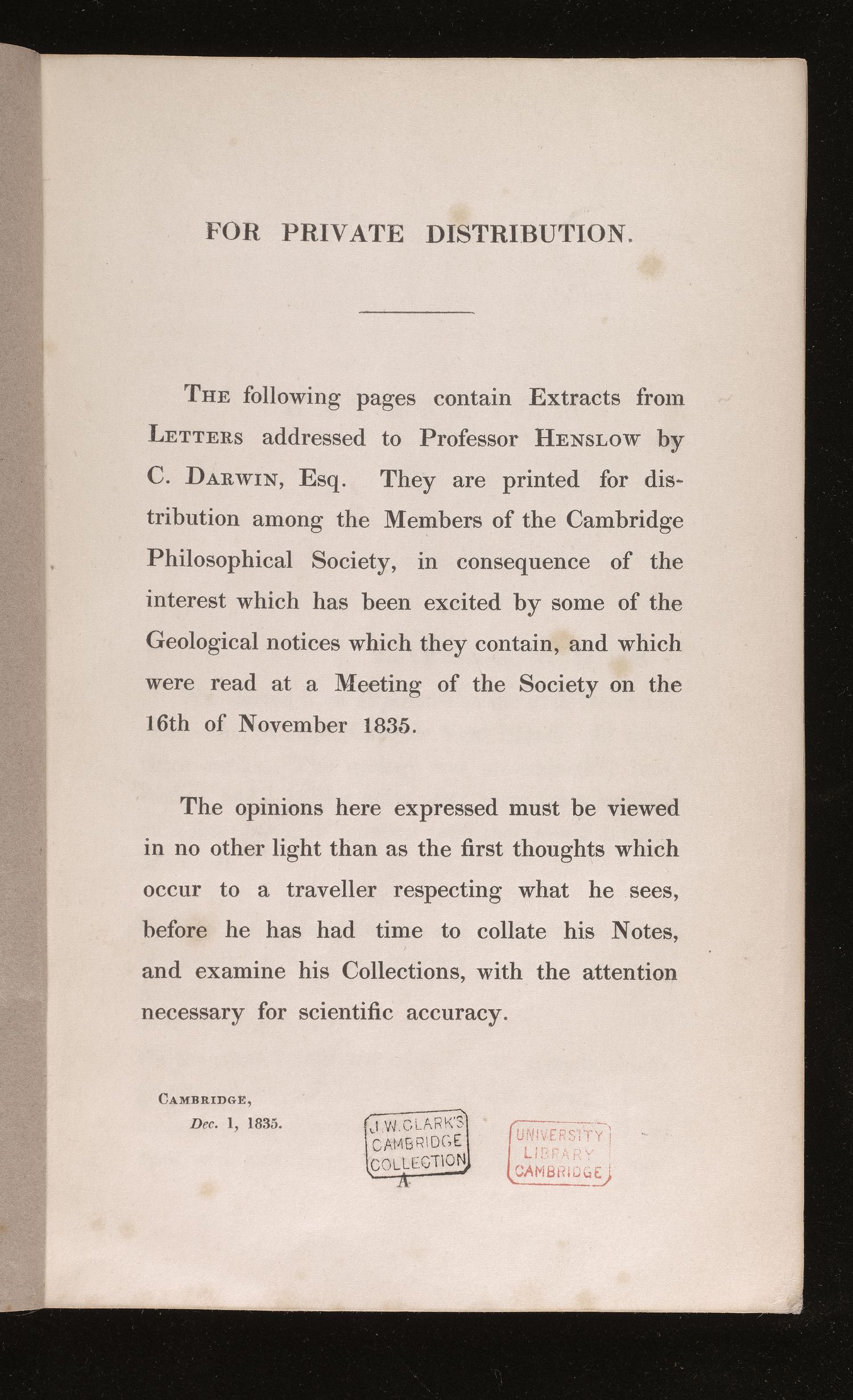 Preface to Beagle Letters