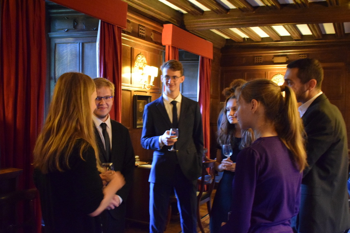 Dr Tomlinson and students at the Christ's International Awards Ceremony