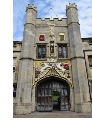 The Great Gate at the front of Christ's College, Cambridge.