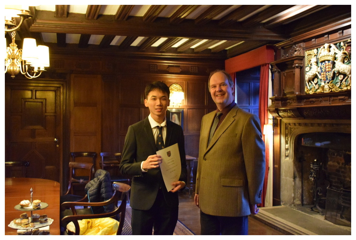 Jia Wei Singapore International Award Christ's College Cambridge