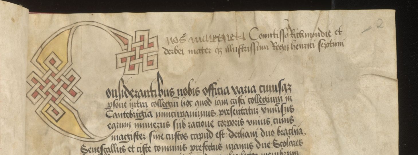 Latin text with inscription at the top