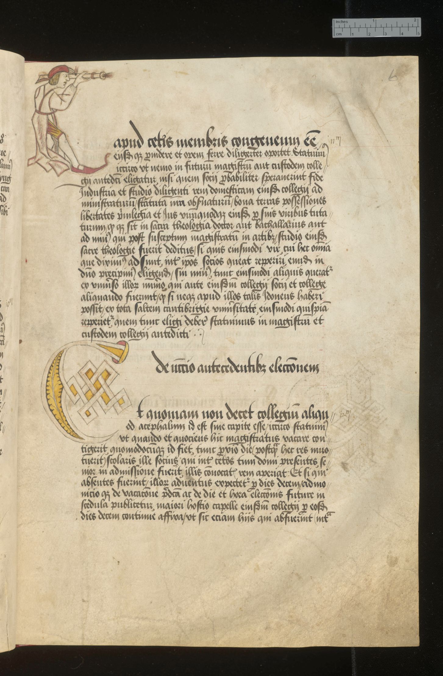 Medieval Latin text with illuminated initials