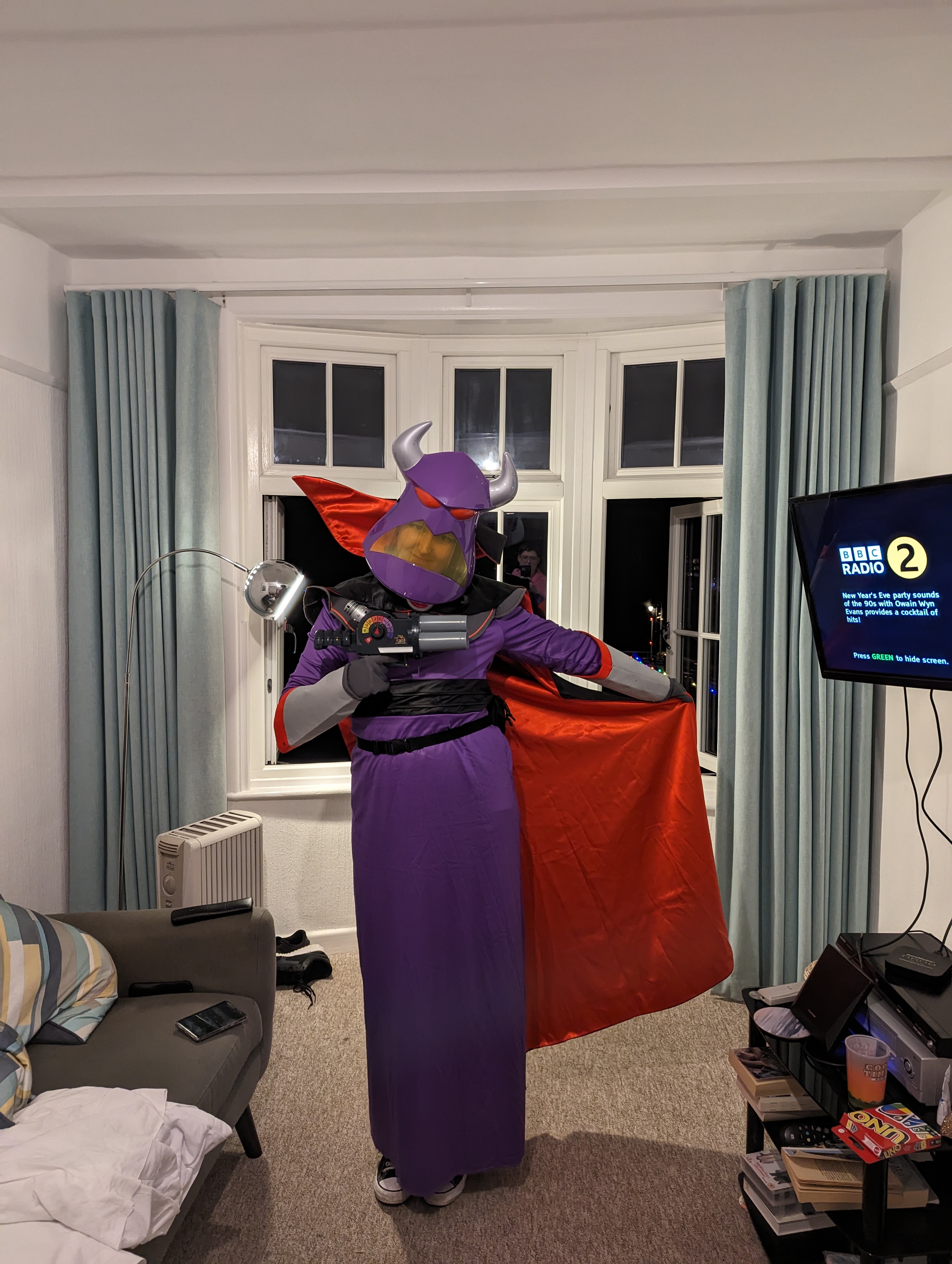 Person in fancy dress costume