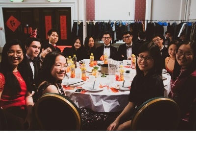 Belinda and members of the Cambridge University Chinese Society at the annual Chinese New Year dinner.