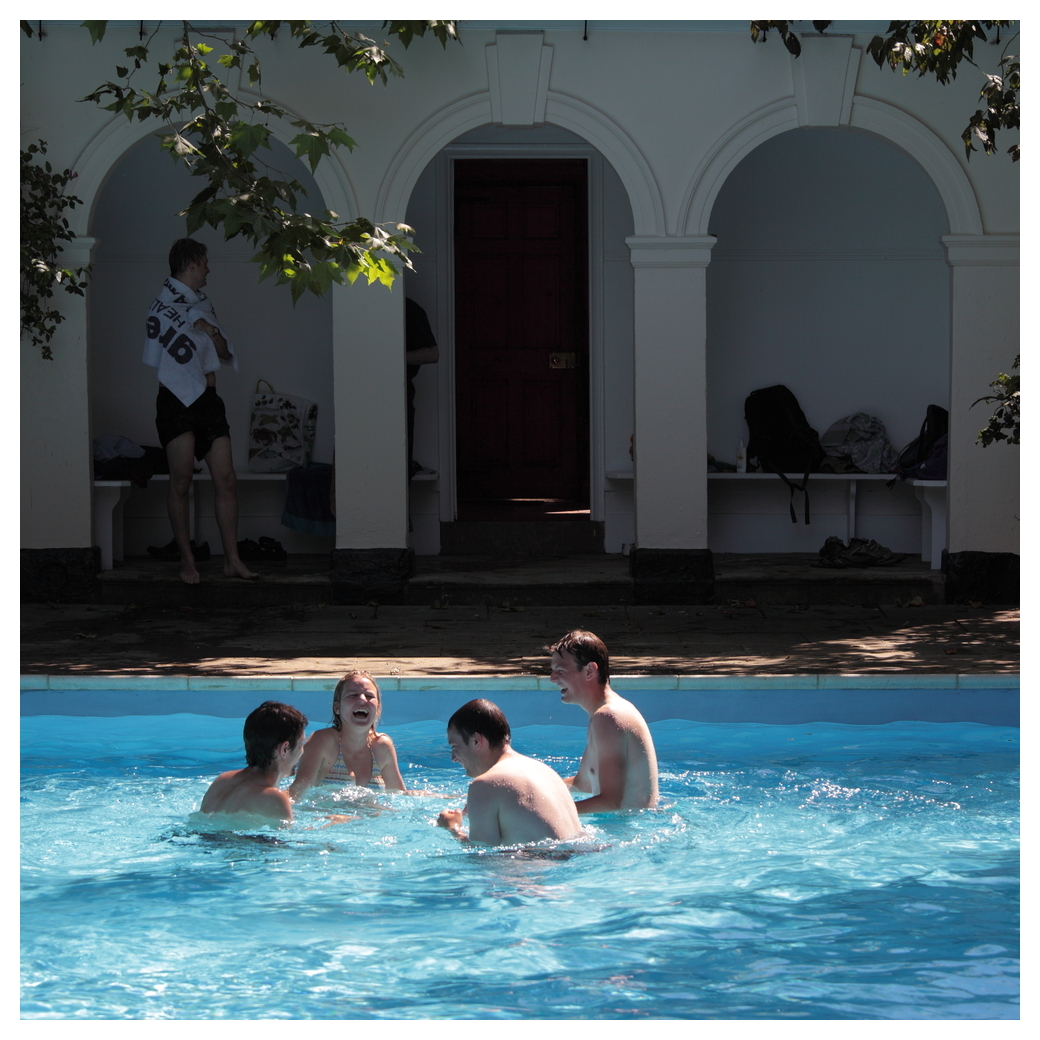 Swimming in the Fellows Garden at Christ's College, Cambridge