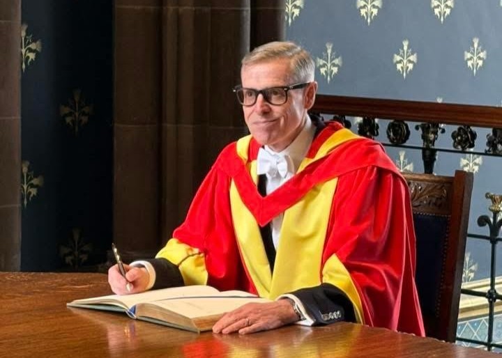 Professor Girolami in red robes