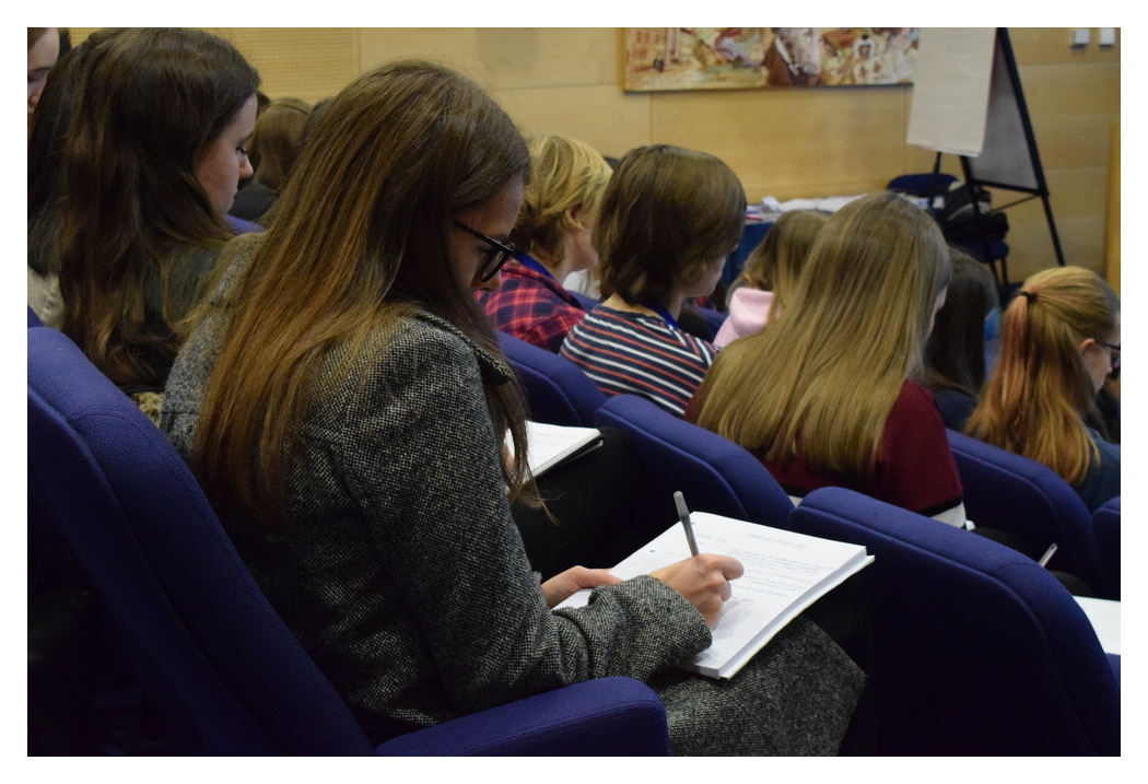 Lecture in the Yusuf Hamied Lecture Theatre, Christ's College, Cambridge