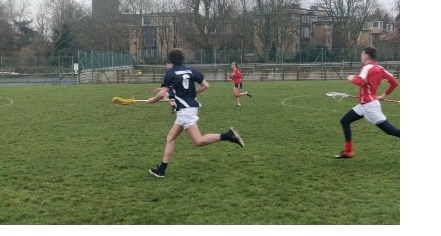 A mixed lacrosse match in the Cambridge University intercollegiate league.