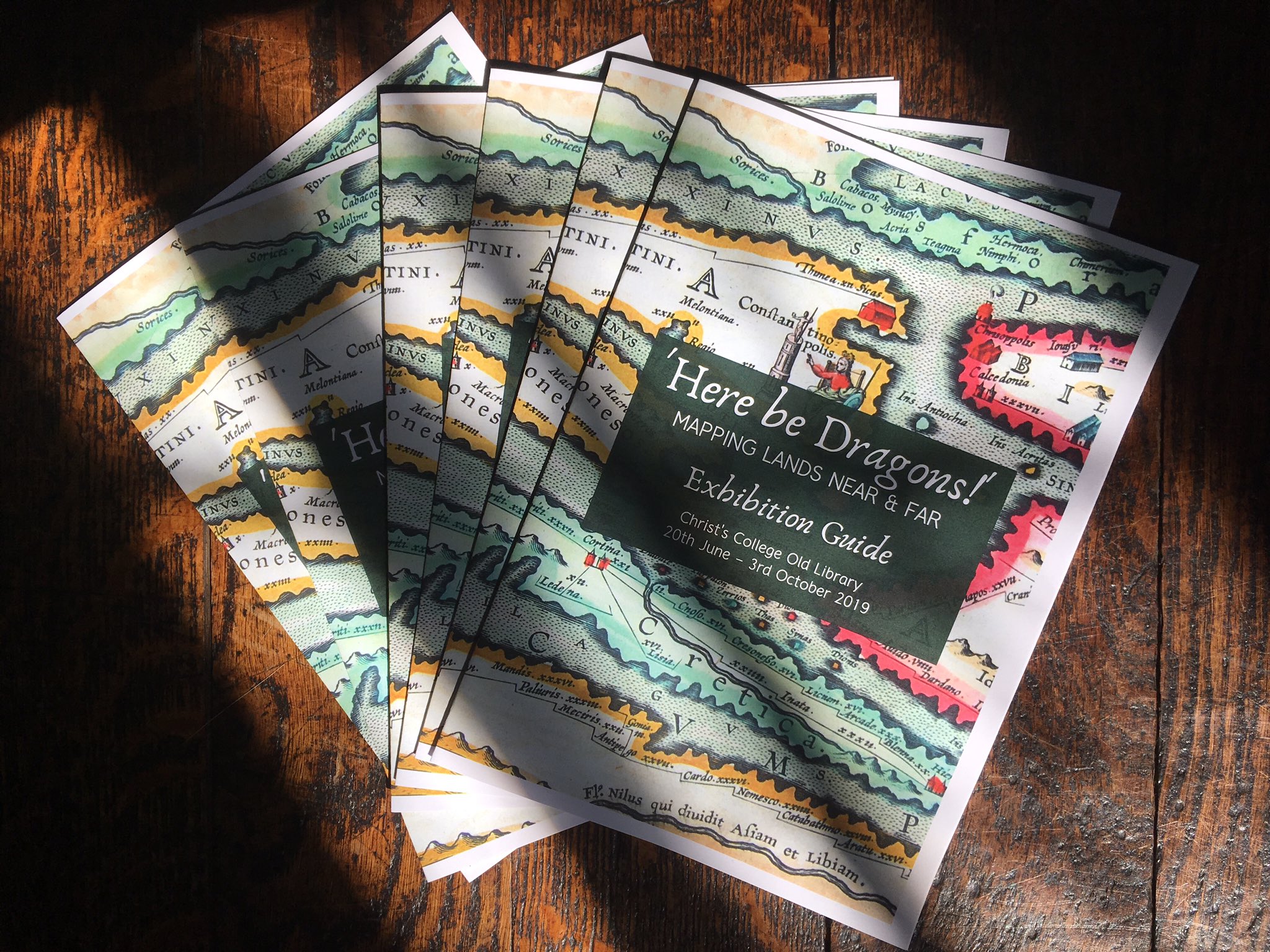 Here be Dragons exhibition leaflets