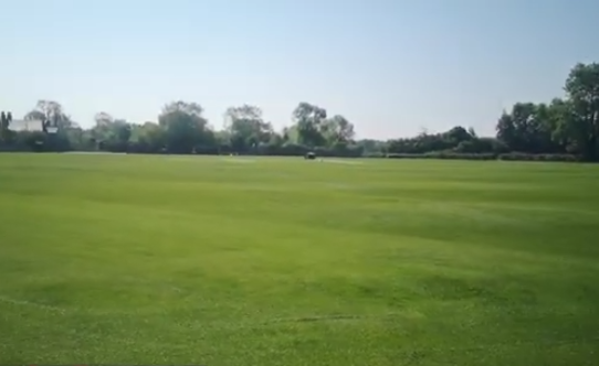Large grass sports field