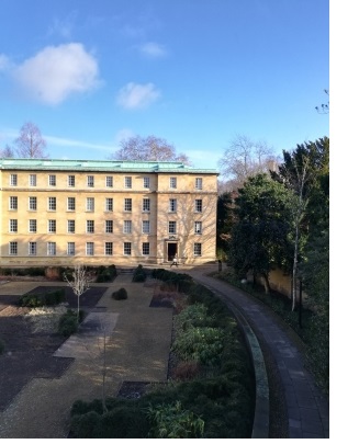 The view from a room in Third Court at Christ's College, Cambridge.