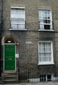 Darwin's lodgings at Fitzwilliam Street. Photo by John van Wyhe.