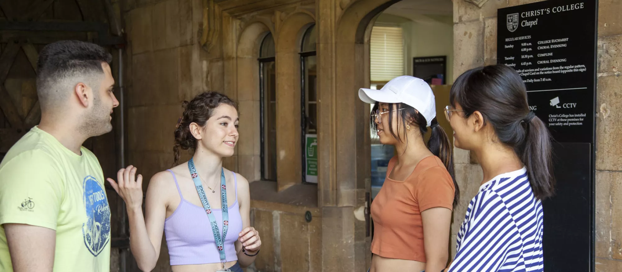 Students at the great gate