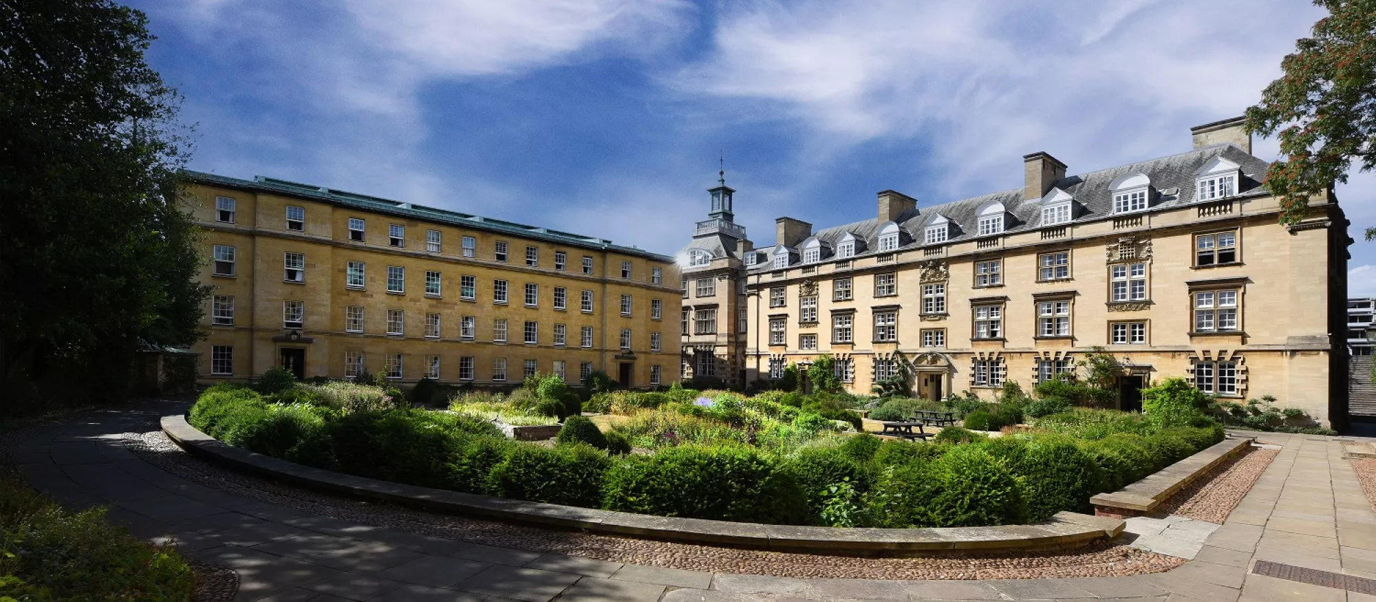 Panoramic shot of third court taken from second court path 