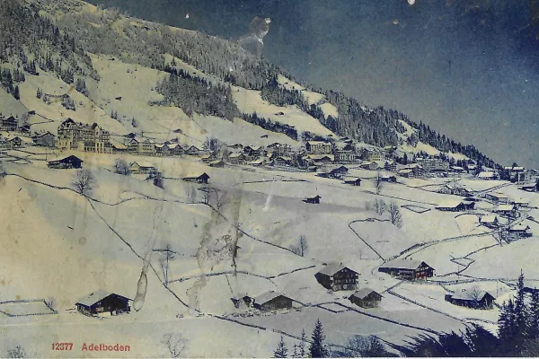 Postcard of mountain scene