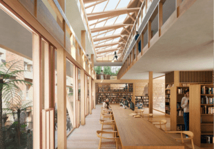 Artistic view of Library Interior